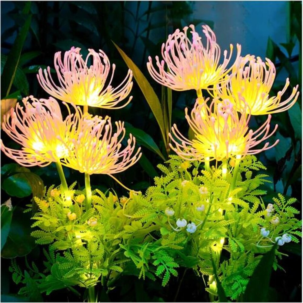 Solar Garden Lights, Solar Flowers Lights with Glowing Flowers & Stems